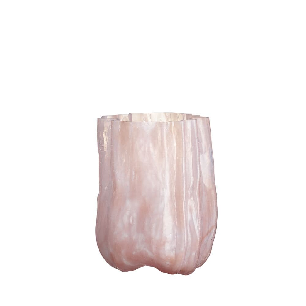 Crackle vase perlerosa 270 mm, På modell 1