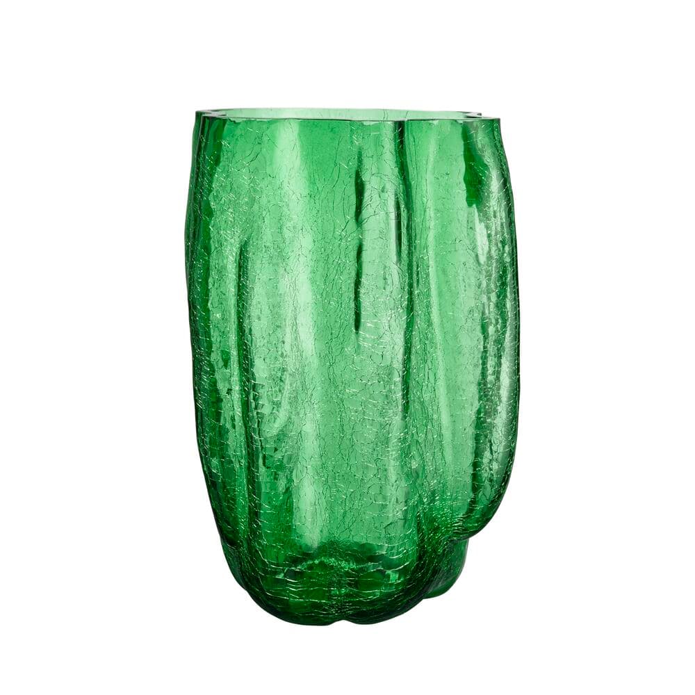 Crackle vase, grønn 370 mm, På modell 3