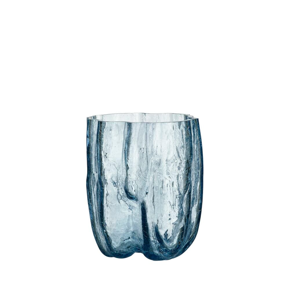 Crackle vase, sirkulert glass 270 mm, På modell 3