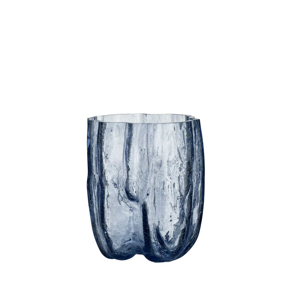 Crackle vase, sirkulert glass 270 mm, På modell 4