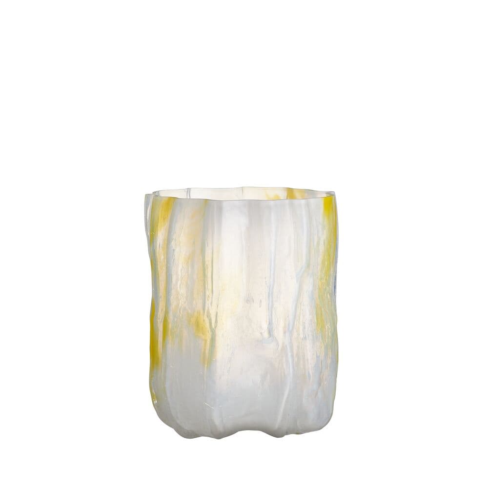 Crackle vase lemon sorbet 270 mm, På modell 2