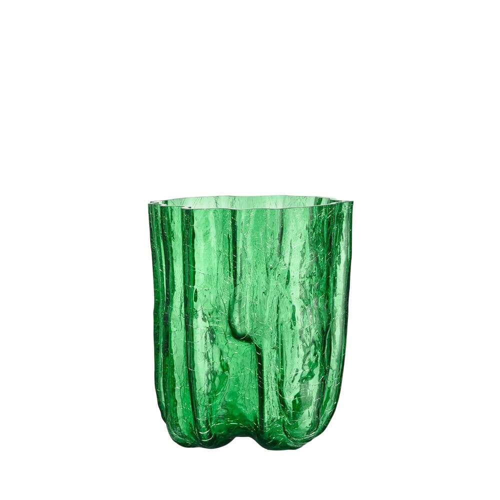 Crackle vase, grønn 270 mm, På modell 3