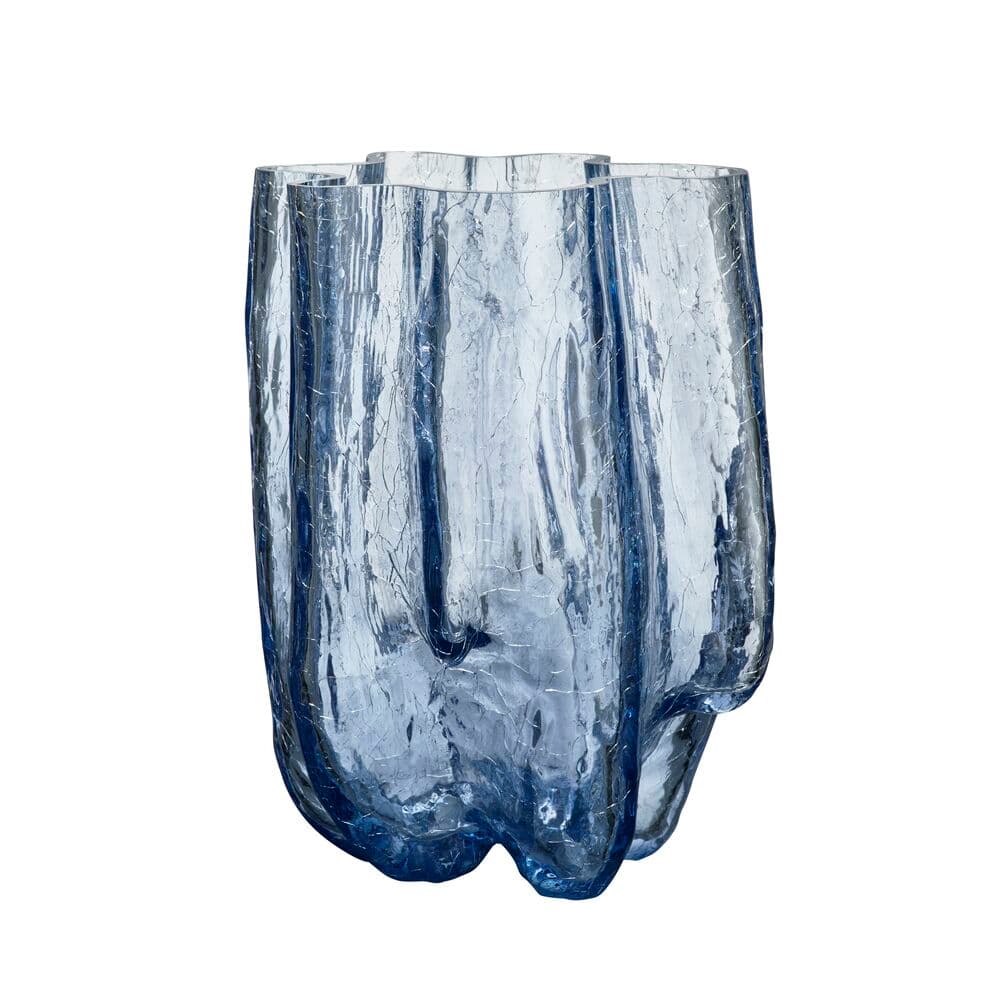 Crackle vase, sirkulert glass 370 mm, På modell 5