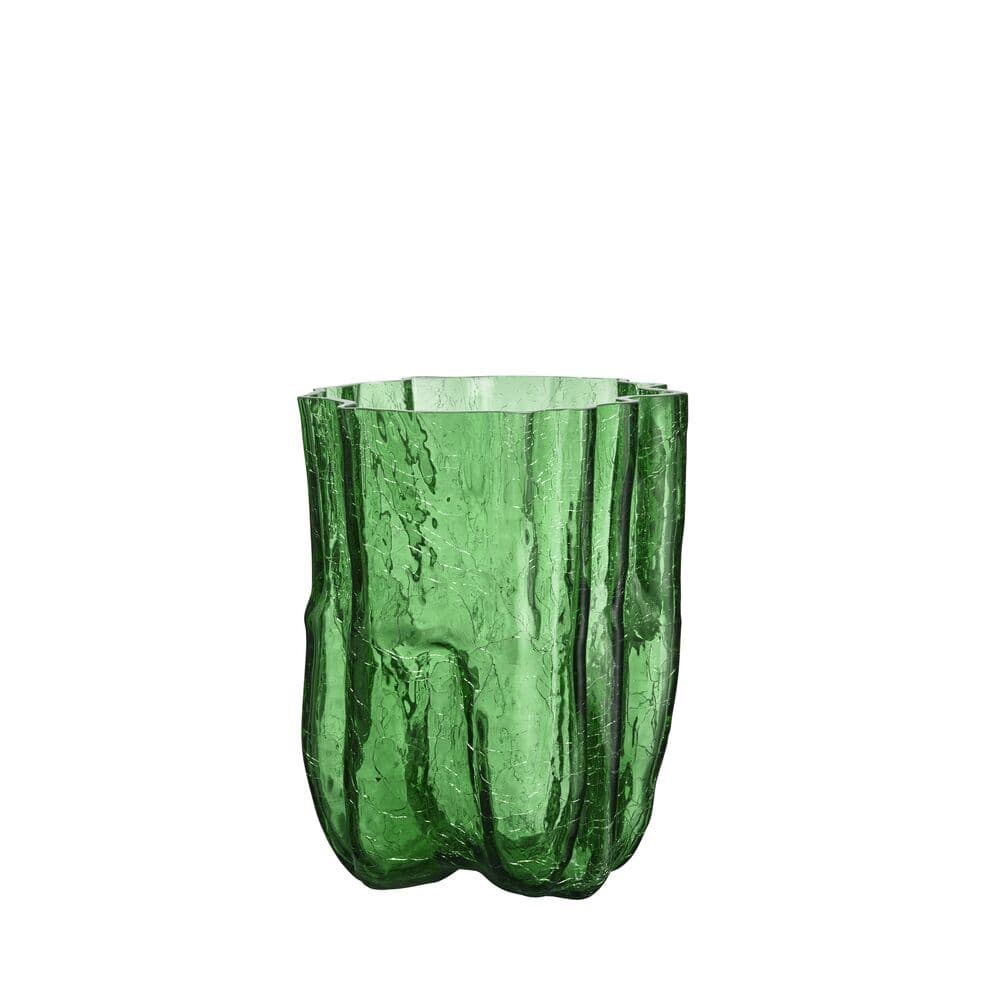Crackle vase, grønn 270 mm, På modell 4