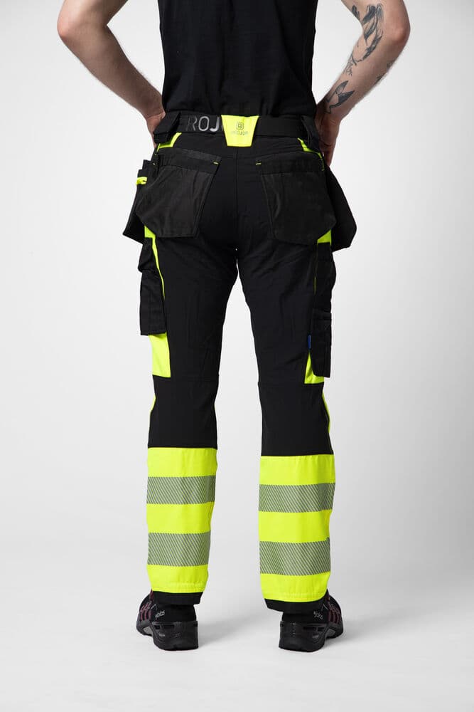 6540 Håndverksbukse EN ISO 20471 Kl 1, På modell 3