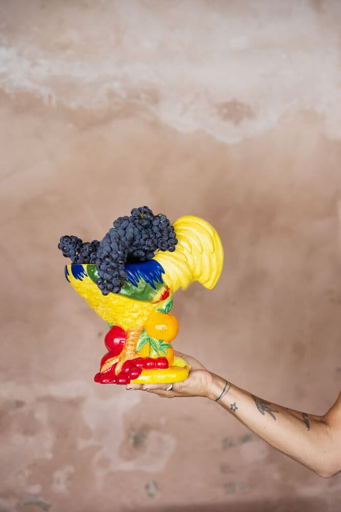 Skål Fruity Rooster, På modell 1