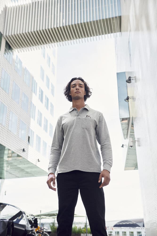 Basic Polo Pocket L/S, På modell 1